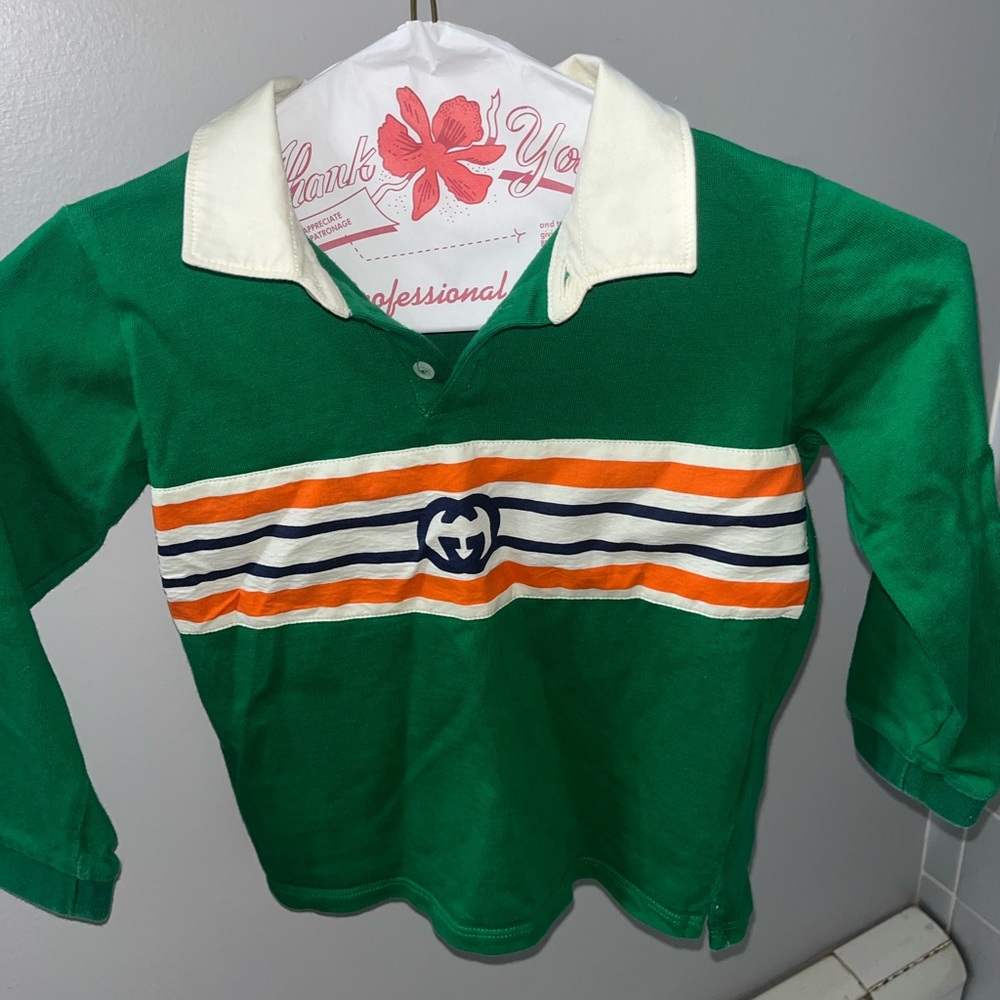 Green and orange Gucci Kids 24m/2T Polo 3 button